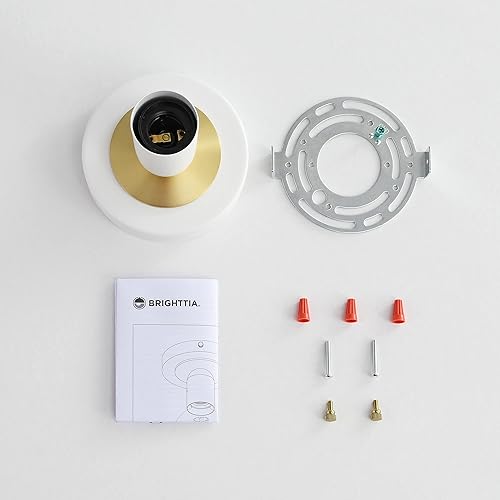 Miniatura 7 de BRIGHTTIA Luna Uno - Aplique de pared de 1 luz, accesorio industrial moderno de mediados de siglo para pared y techo, lámpara minimalista para baño