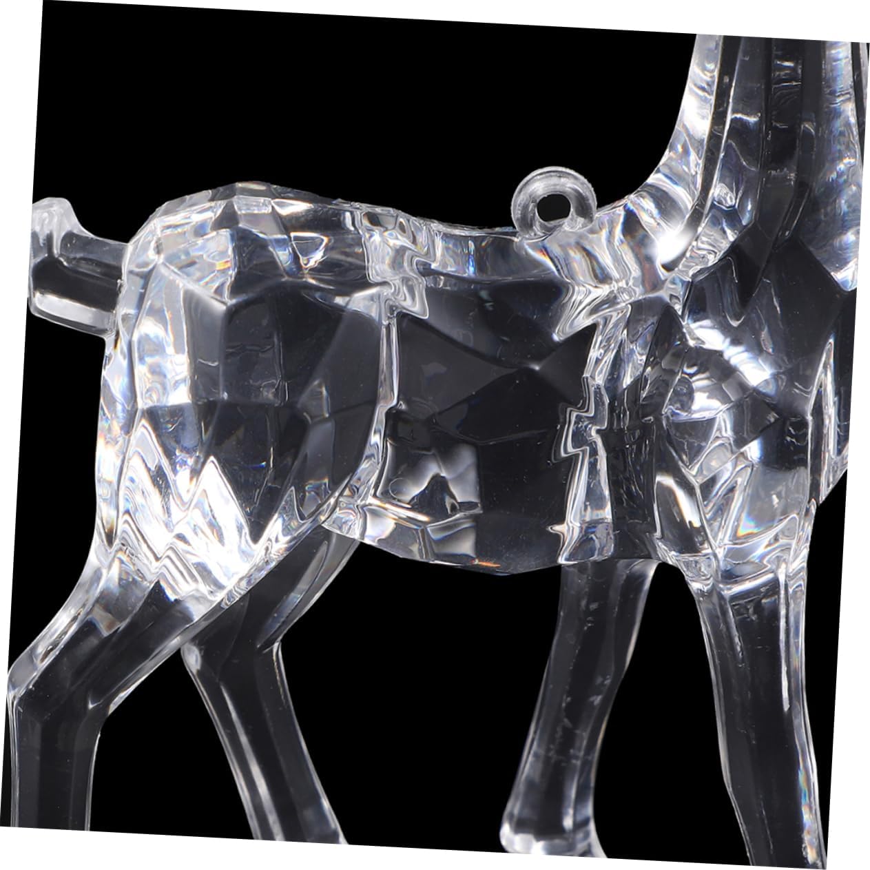 6pcs Transparent Reindeer Figurines Christmas Tabletop Ornaments for Holiday Decor Elk Statues for Creative Home Centerpiece