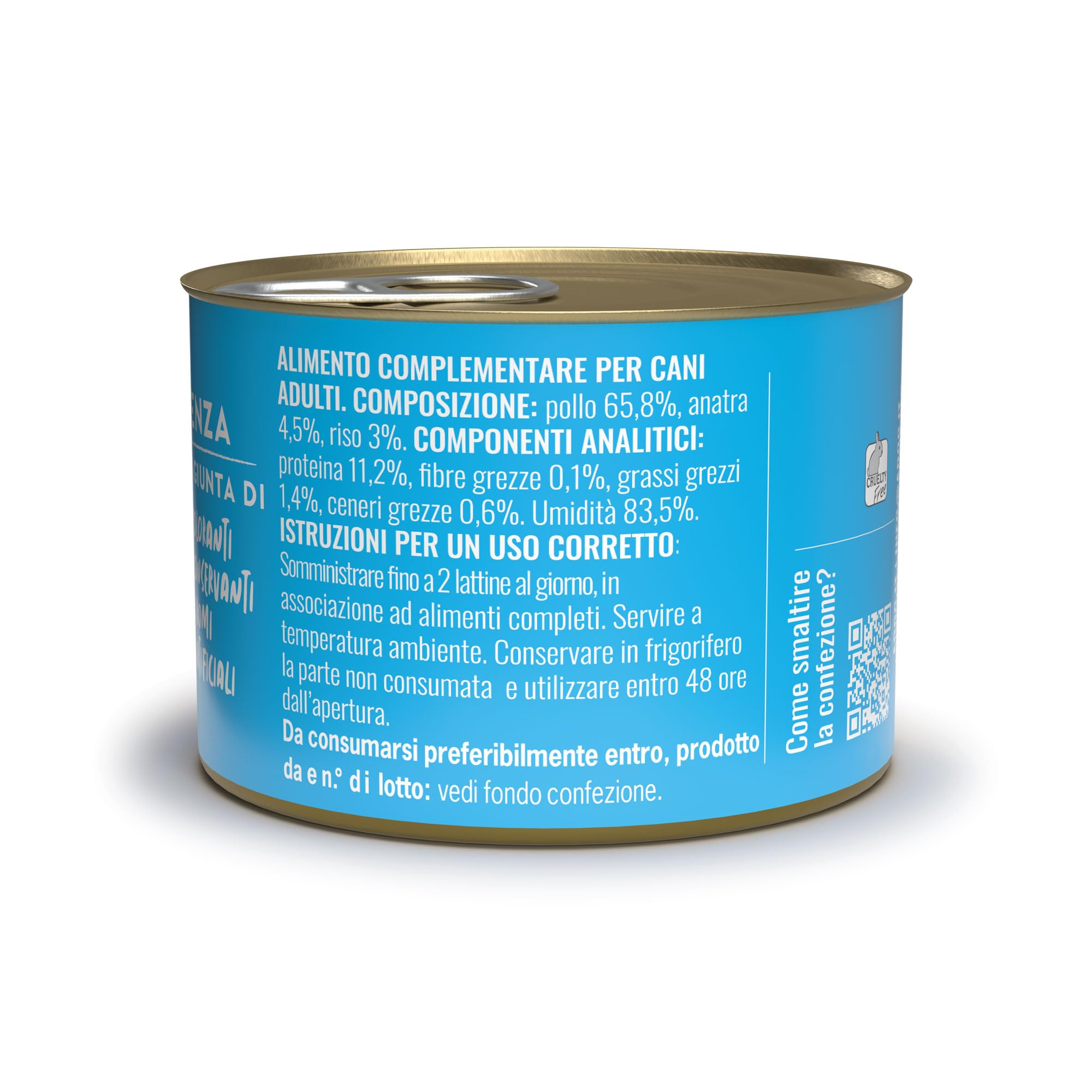 Adoc Naturally Premium, Cibo Umido Complementare per Cani Filetti di Pollo con Anatra, 24 Lattine da 170 grammi in Gelatina Senza Conservanti e Coloranti
