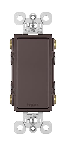 Legrand Radiant TM874DBCC6 Interruptor de pared basculante de 15 amperios, interruptores de luz decorativa de 4 vías, bronce oscuro (1 unidad)