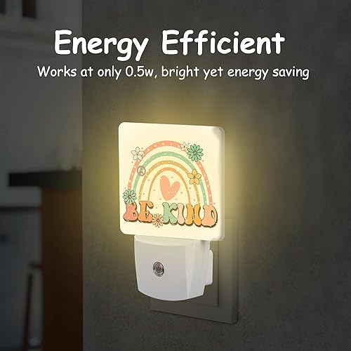 Miniatura 5 de Be Kind - Luz nocturna enchufable a la pared con sensor de atardecer a amanecer, luz nocturna LED de bajo consumo para mujeres, niñas, niños,