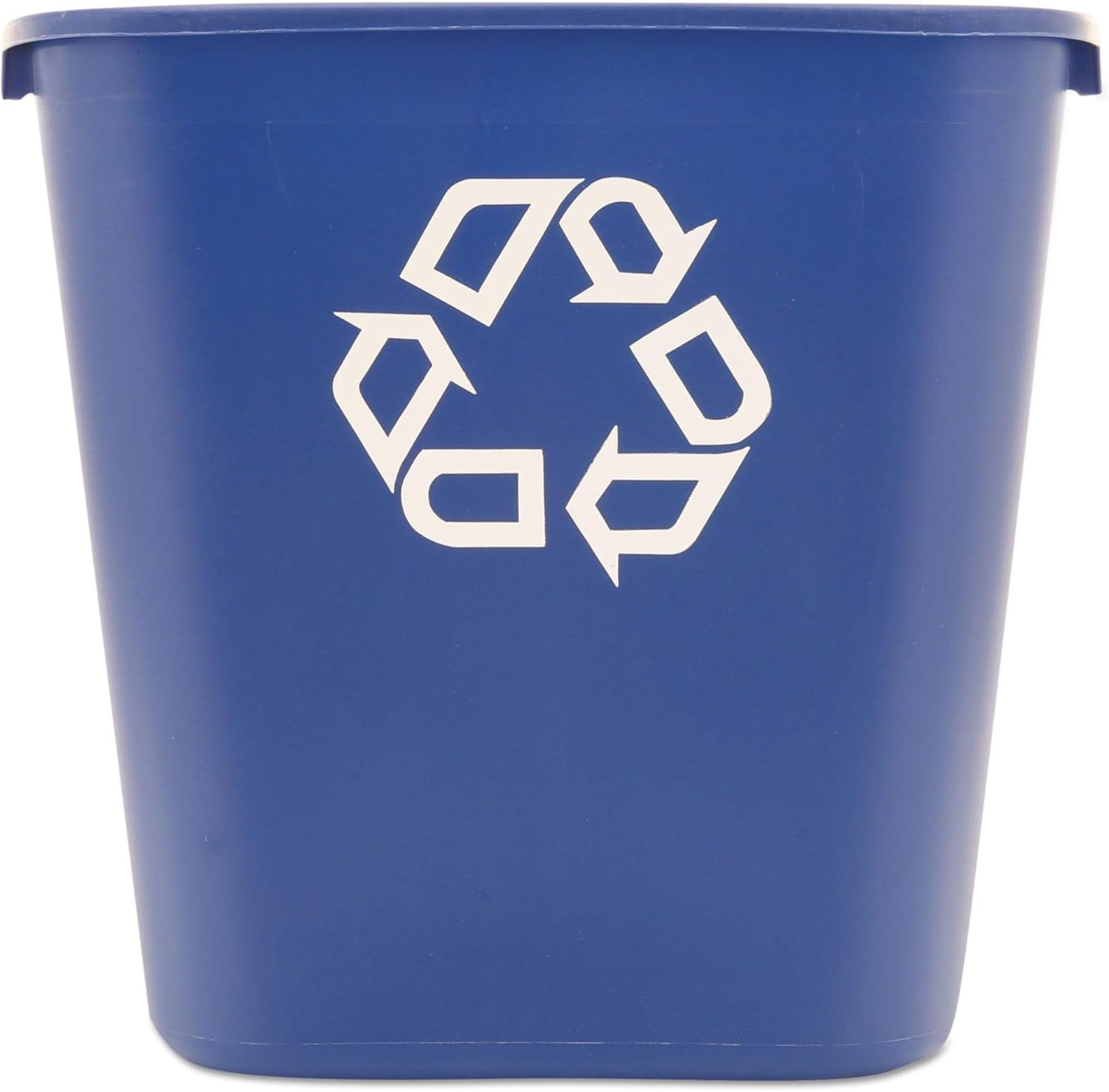 Deskside Recycling Container, 28-1/8 Qt, Blue, Open Top - 1/Each