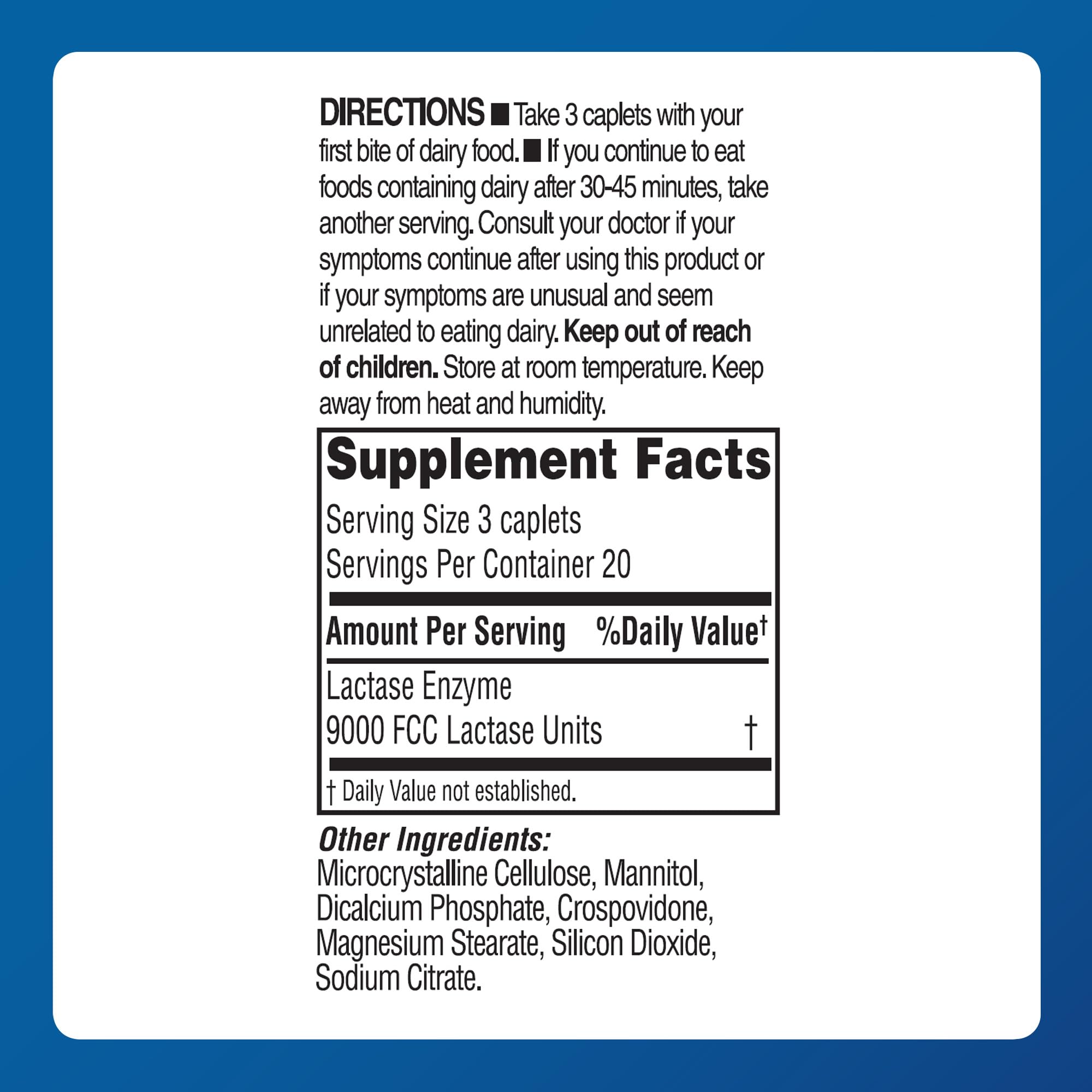 MAJOR Original Dairy Aid - Lactase Enzyme Supplement - 60 Caplets (1 Pack) — Amazon image 5