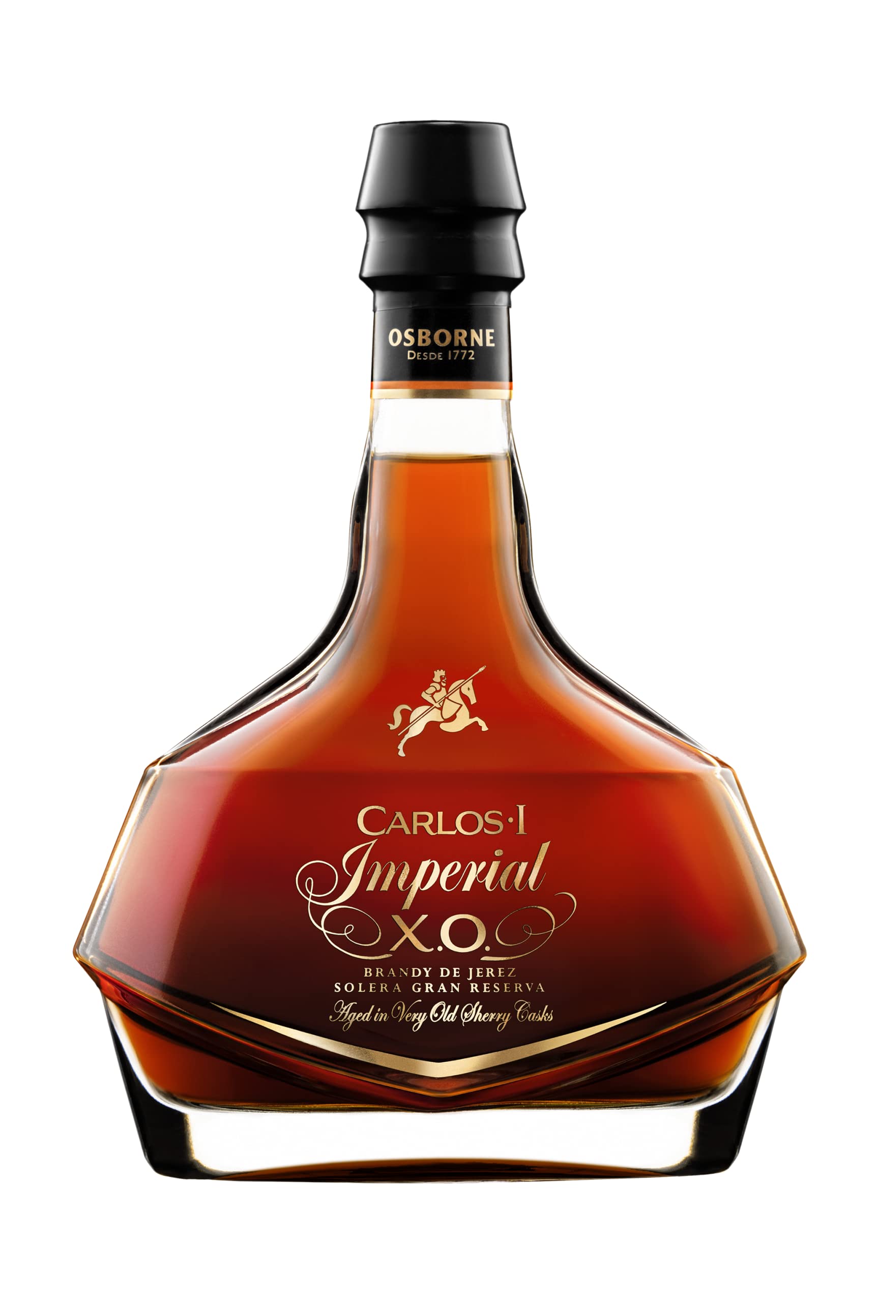 Osborne Carlos Imperial Brandy, 700 ml & Brandy De Jerez con Confezione Regalo, 700ml