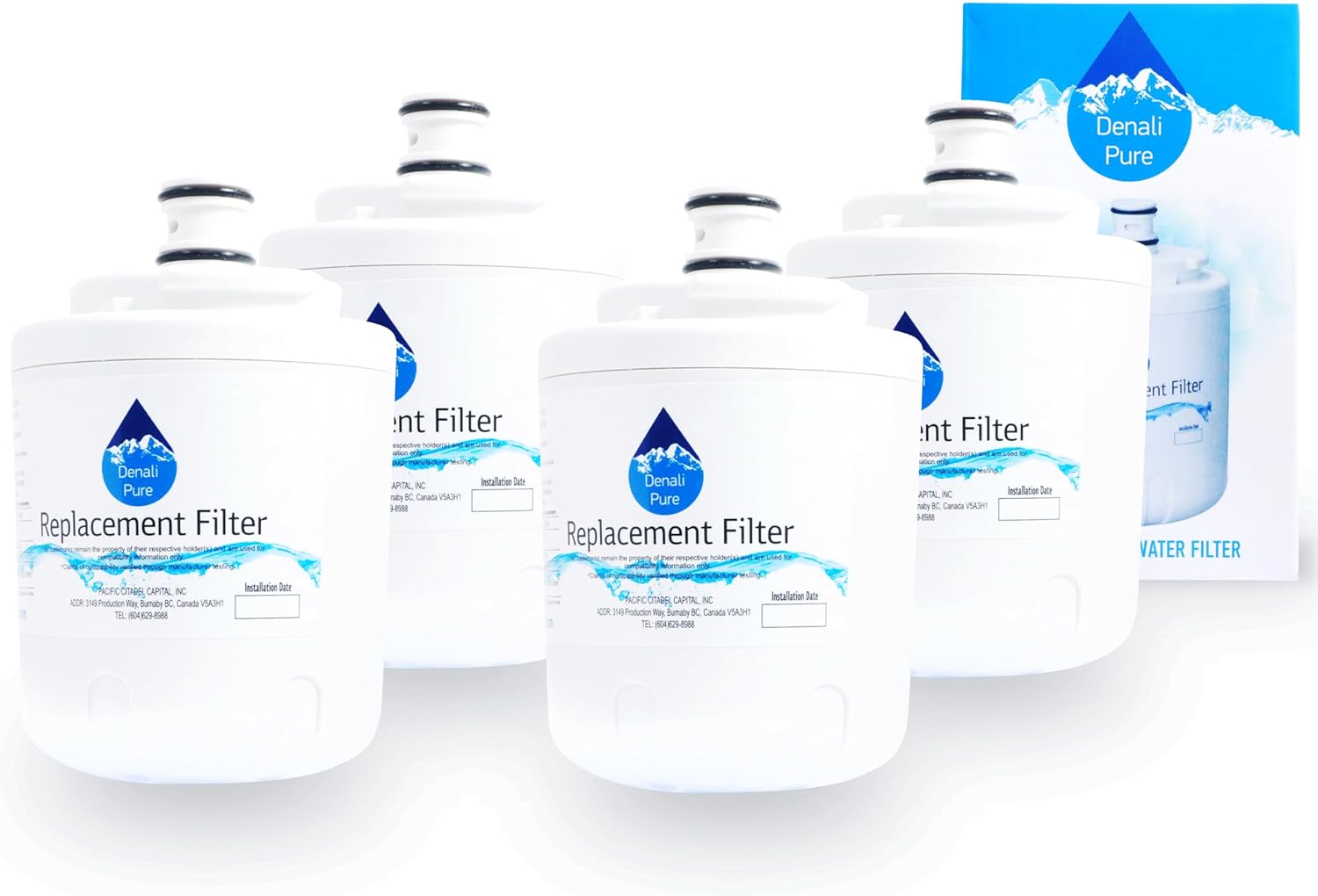 4-Pack Replacement for JSD2789HES Refrigerator Water Filter - Compatible with UKF7003 Fridge Water Filter Cartridge