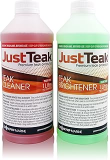 Cleaner and Brightener Kit - Choose from 3 Different Sizes! Quickly 2 Part Clean Your Teak. Gentle but Works!