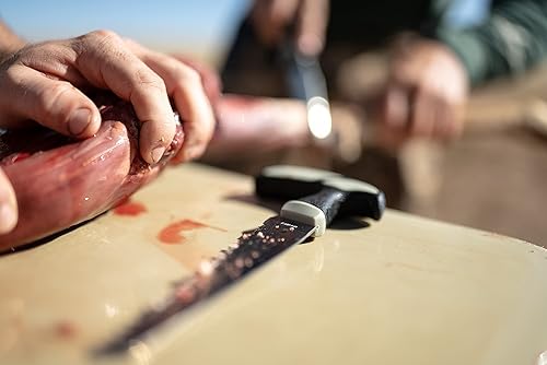 Miniatura 5 de Old Timer Trail Boss Series Cuchillos fijos y plegables con cuchillas de acero inoxidable D2 de alto carbono, asas de agarre TPE y fundas moldeadas