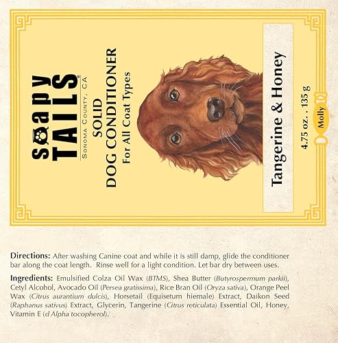 Miniatura 2 de Soapy Tails Dog Solid Conditioner Bar Tangerine & Honey for All Coat Types