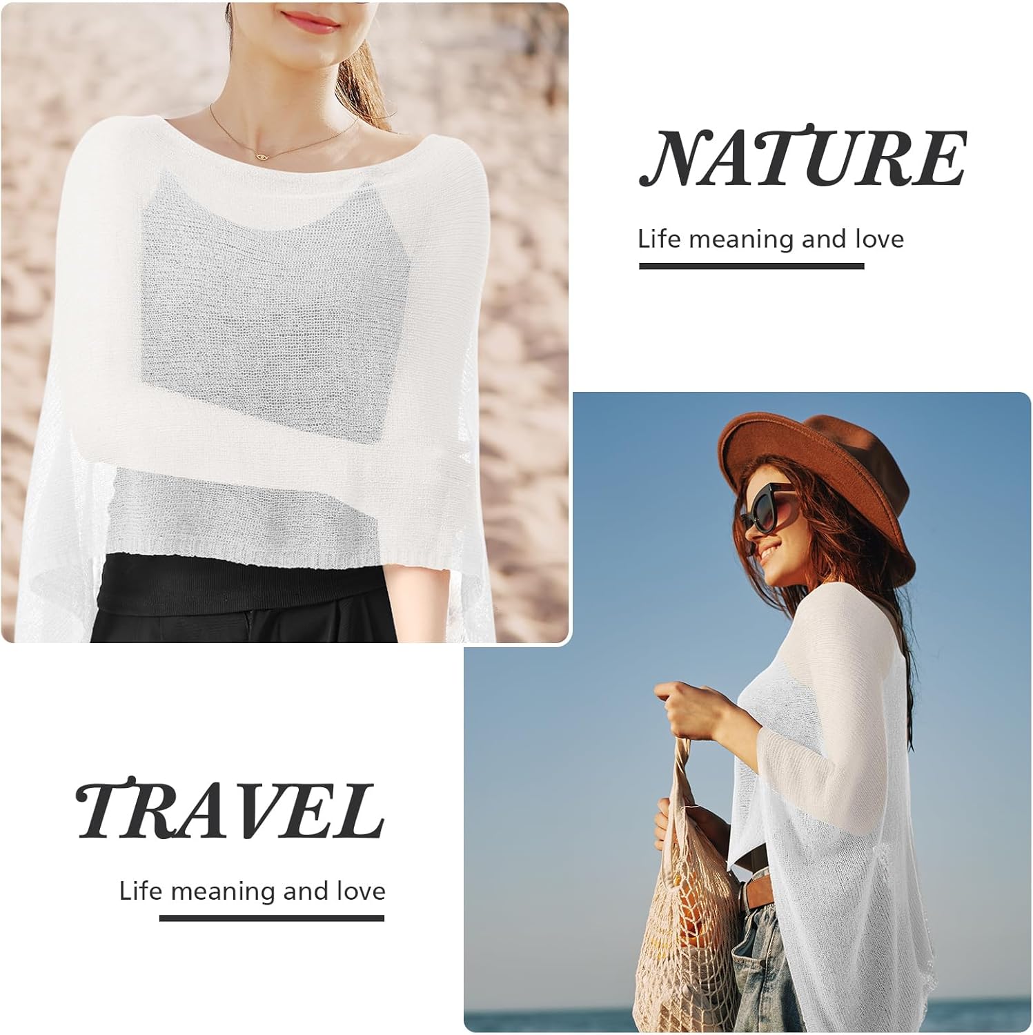 1 Pcs Women Sheer Poncho Shrug Summer Sheer Blouse Top Lightweight Poncho Sheer Bolero for Formal Evening Dress - Image 6