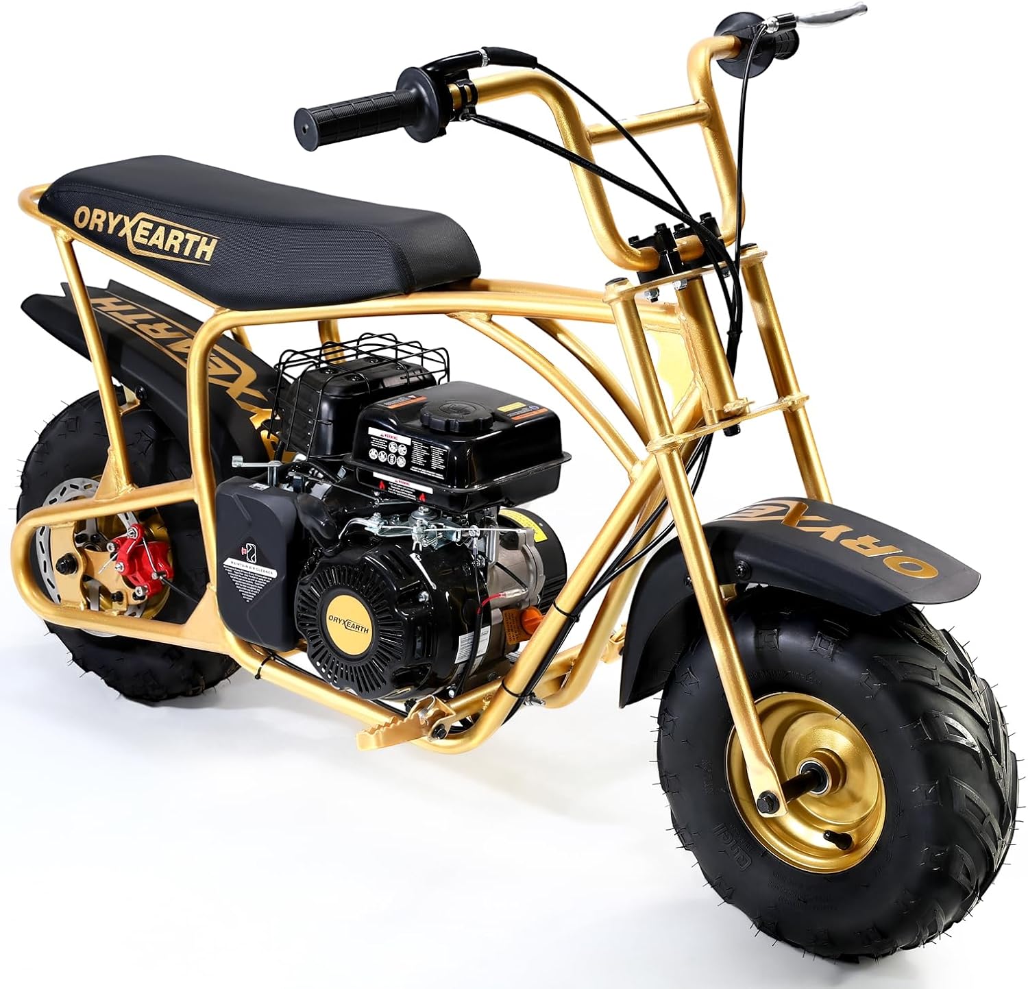 Oryxearth 99CC 4-Stroke Mini Bike, Exclusive Limited Edition with Golden Frame & Rims, Automatic Transmission, Includes Certificate, Collectible Metal Tag & Custom Cover