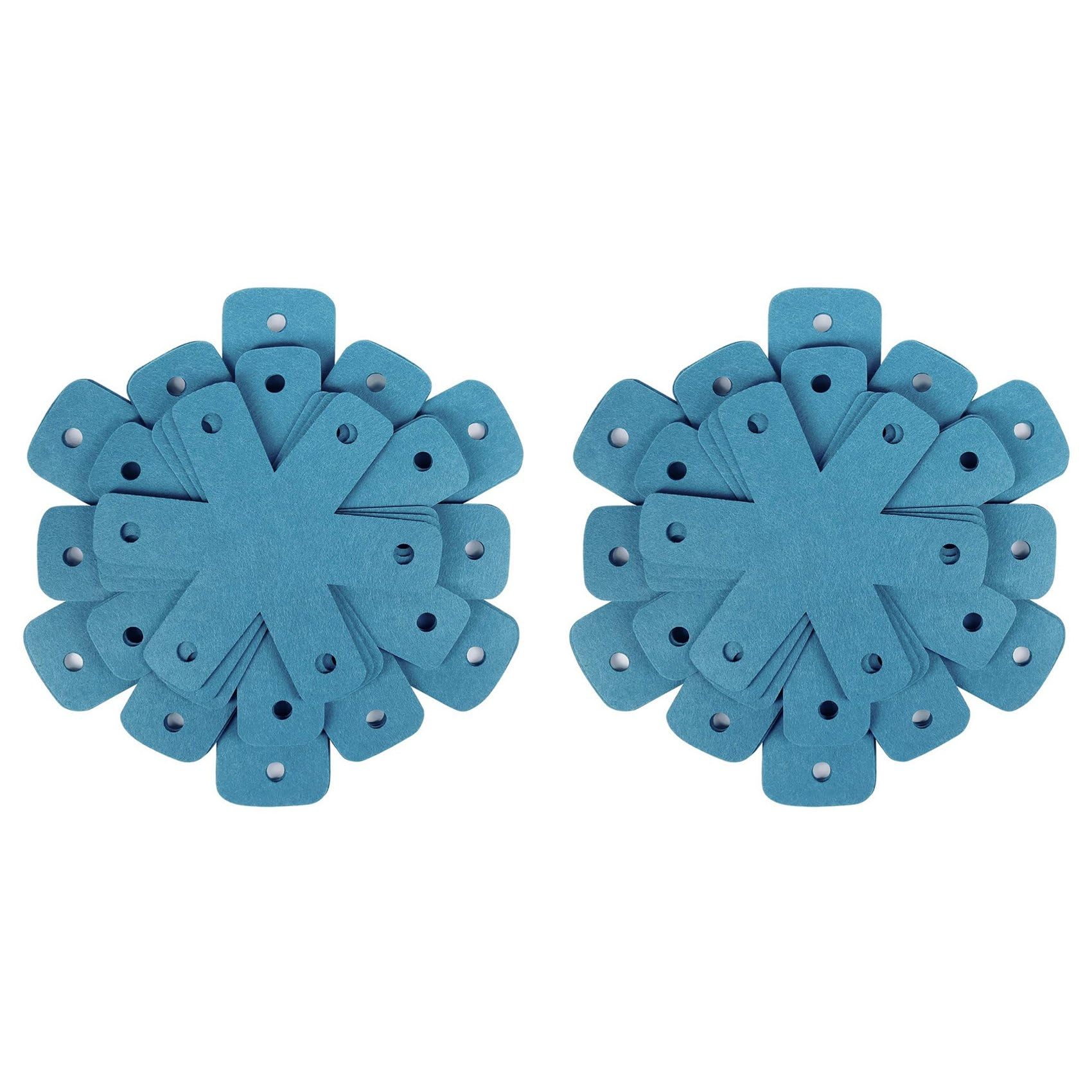 Hndhbfgrt Pot Pan Protectors,Set of 24 and 4 Different Sizes,Larger & Thicker Cyan Pan Protector Pads, Pan Pot Separator Pads