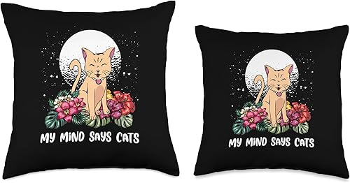 Miniatura 3 de Witty Fur Parents Kitten Couples Cat Parent My Mind Says Funny Mom Humor Dad Cat Lover Throw Pillow 16x16 Multicolor
