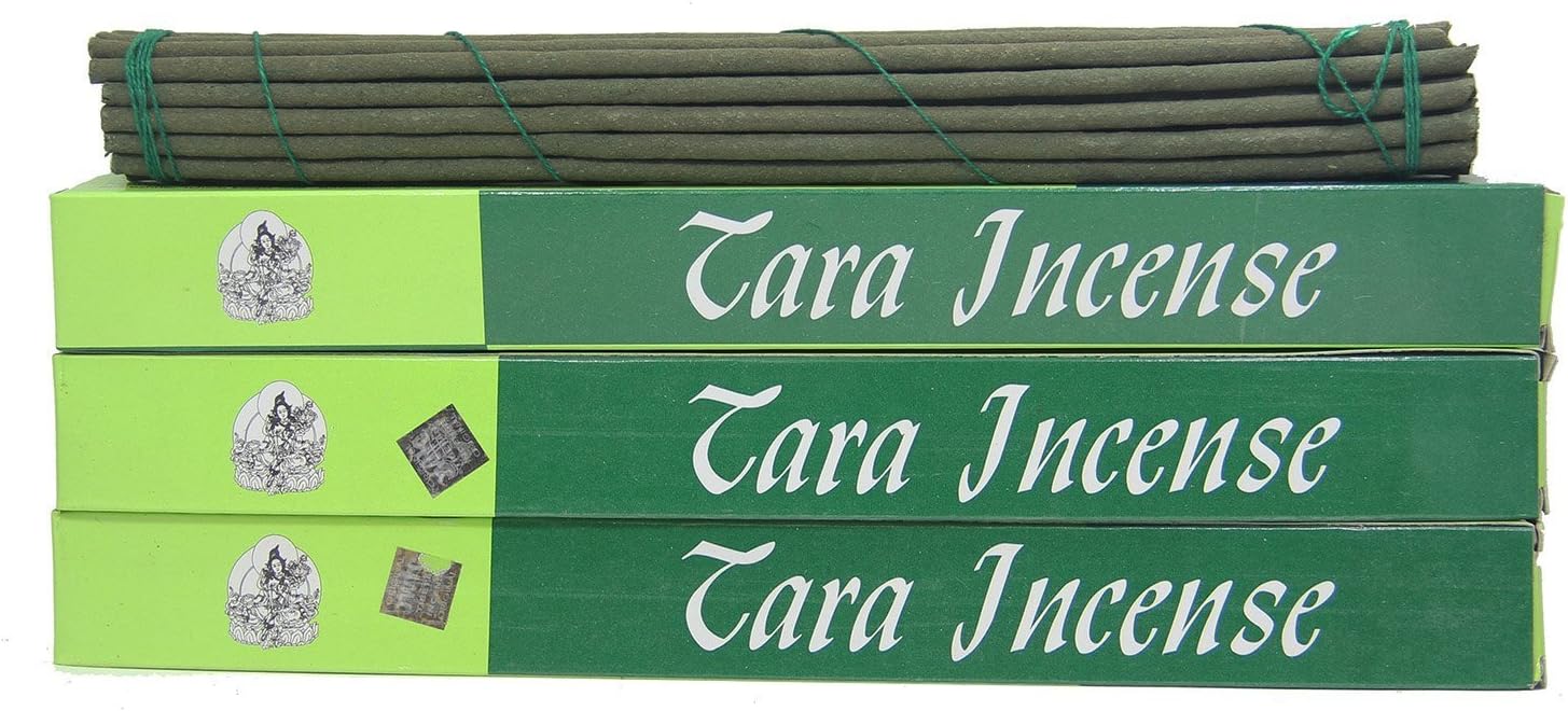 DharmaObjects 3 Box Tibetan Green Tara Incense Sticks Large