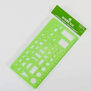 DIHAN #J08 Math Geometric Drawings Templates Measuring Rulers,Circle ...