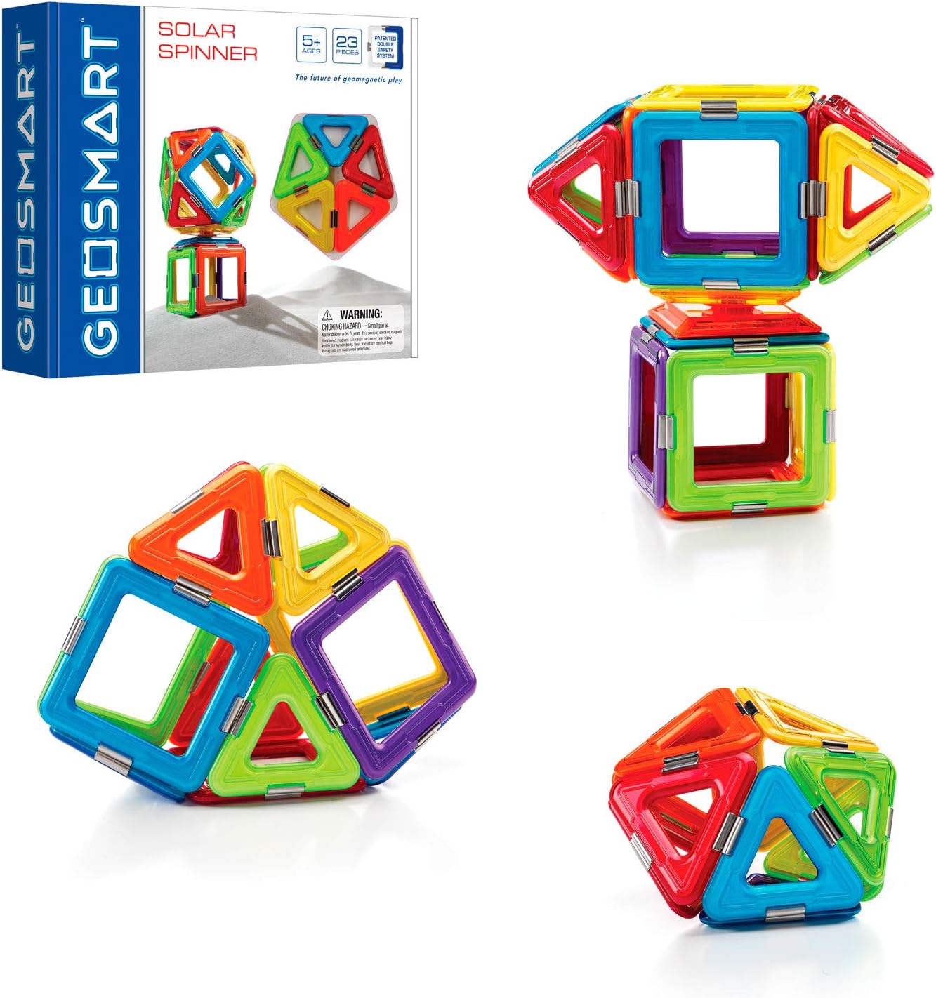 GeoSmartSolar Spinner 23-Piece GeoMagnetic STEM Building Set with Spinner