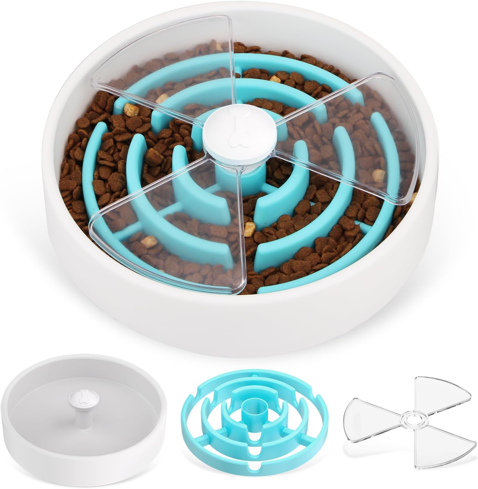Slow Feeder Dog Bowls, Maze Dog Food Puzzle Feeders for Dry, Wet, Raw Food, Non-Slip Interactive Dogs Feeder for Large, Medium Pet