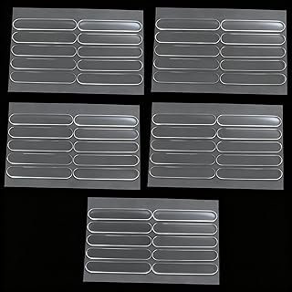 50 Pcs Clear Silicone Cabinet Door Bumpers, Self-Adhesive Sound Dampening Pads for Furniture, Drawers, Table Tops - Transparent Protection Strips for Wall, Surface Protection