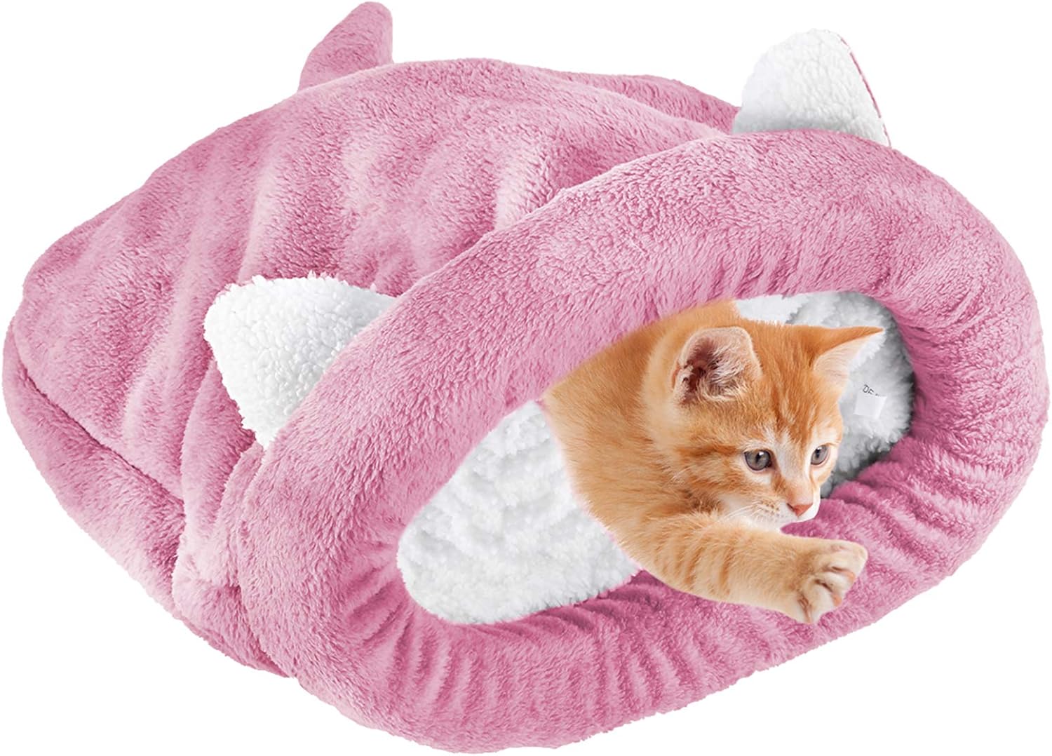 Pet Cats Sleeping Bag, Warming Washable Pet Beds Snuggle Sack Blanket Mat for Cats Or Dogs Soft Animal Beds Nest Cave House Puppy Tent Cushion for Cats Puppy Kittens
