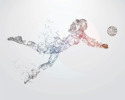 Miniatura 9 de Volleyball Wall Art - 4 pack - 8x10 - Volleyball Player Wall Decals - 0541