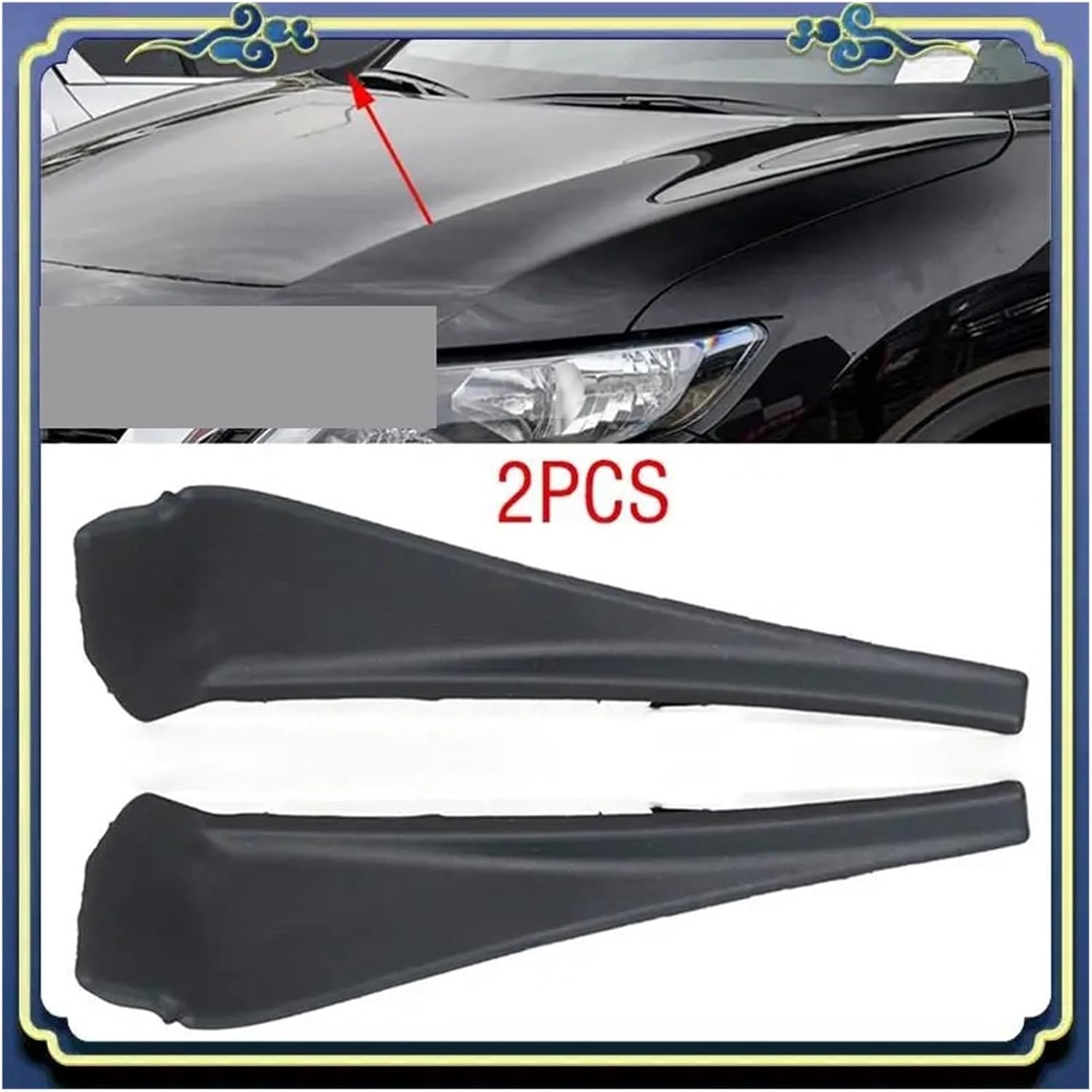 1 Pair Front Windshield Wiper Cowl Trim Cover Water Deflector Plate Neck Panel Fit For Nissan X-Trail T32 14-18