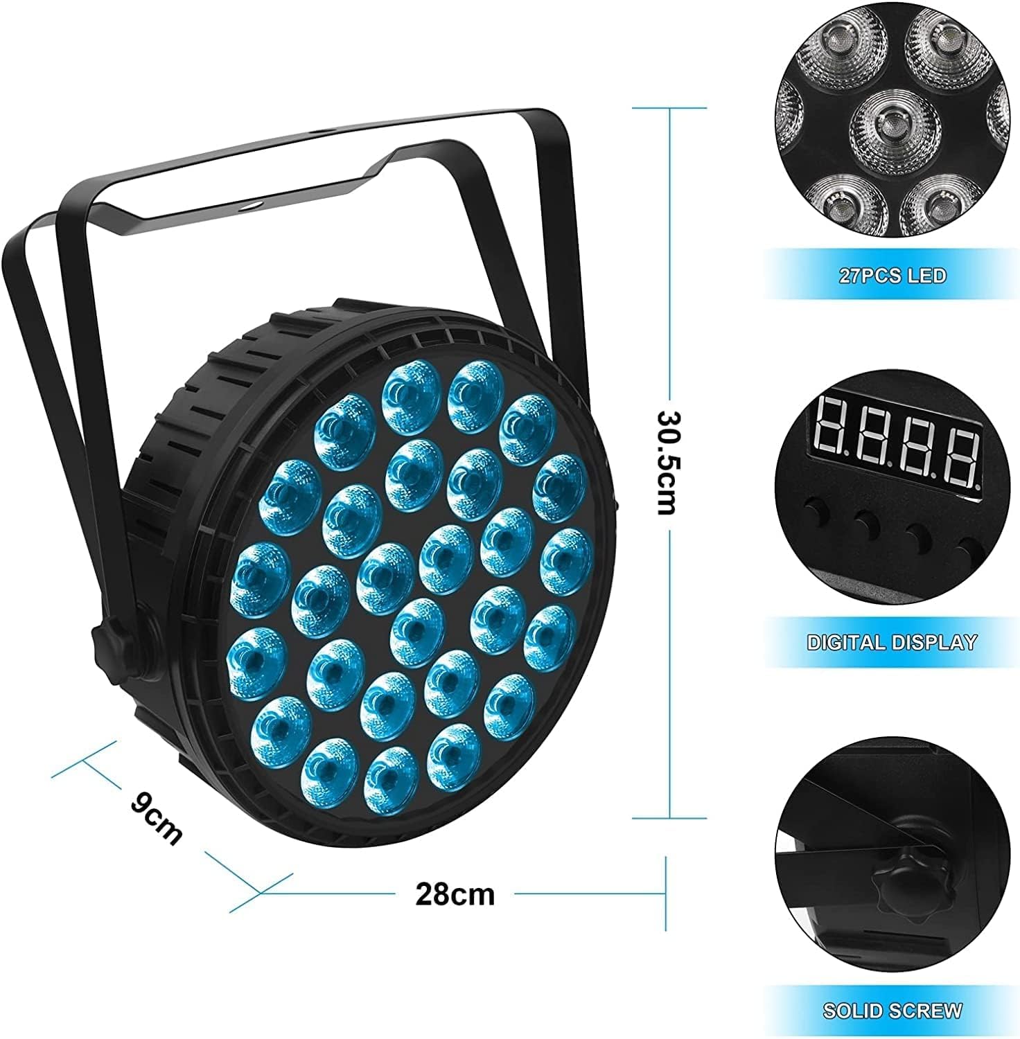 4er 216W LED Par Strahler Scheinwerfer, RGBW DMX512 4-in-1 Bühnenlicht Partylicht mit Fernbedienung Disco-Licht für Bühne DJ Show Bar Halloween Weihnachten- Deutsches Lager