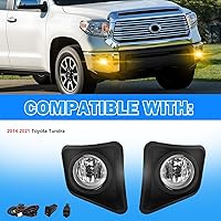 Vista 6 de Luces antiniebla para parachoques de conducción para Toyota Tundra 2014-2021 con bombillas halógenas H11 12V 55W e interruptor y kit de cableado