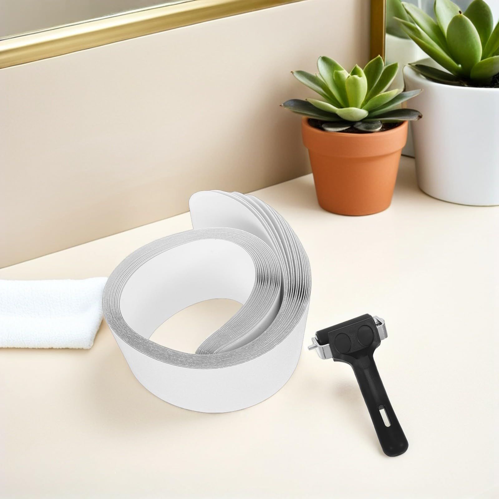 POPETPOP 15 Piezas Pegatinas de Ducha Antideslizantes, Cinta Antideslizante Autoadhesiva Transparente Peva para Suelo de Baño y Madera, Mayores, Uso Doméstico