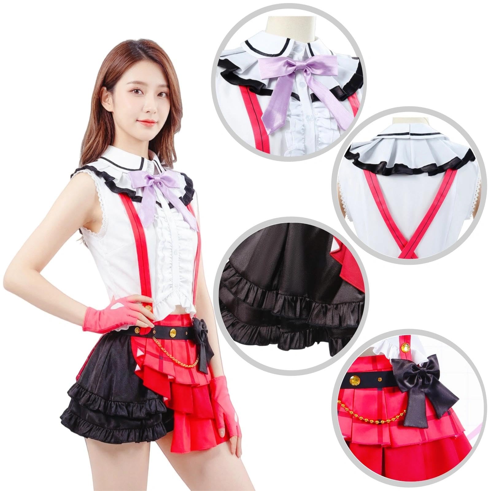 Halloween Kostüm für Erwachsene, Karneval Rollenspiel Cosplay Komplettset –Nozomi Tojo Stil