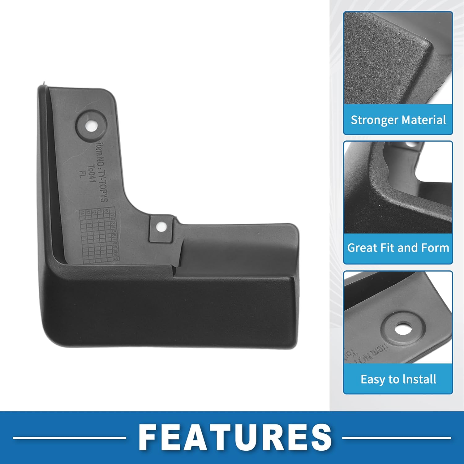 Mud Flap Splash Guard with Mount Accessories Front & Rear Side Mud Guard for Toyota Prius Hatchback 2010-2015 (Set of 4)