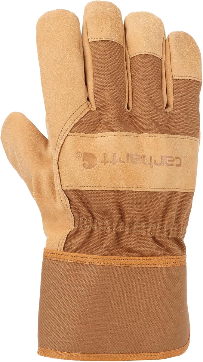 Carhartt Men's Duck Synthetic Leather Safety Cuff Glove
