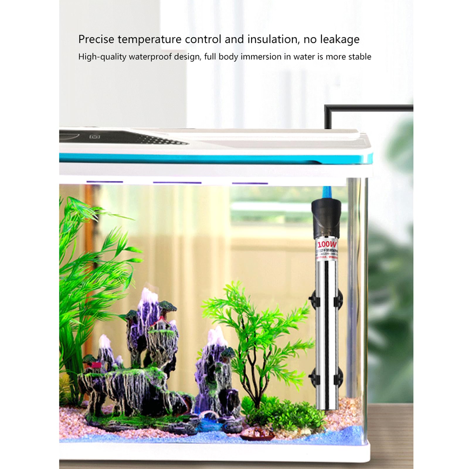 Riscaldatore per Acquario a Temperatura costante Completamente Automatico in Acciaio Inossidabile 304, 50 W (300 W)