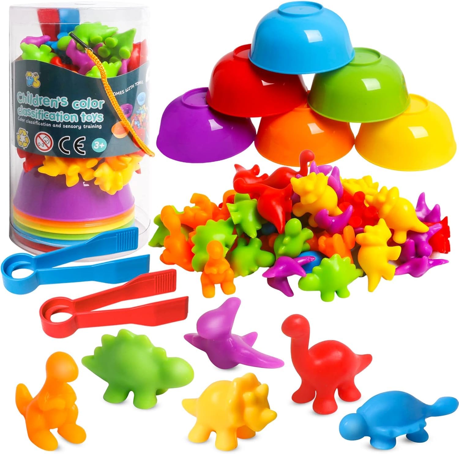 LEADSTAR Montessori Juguete 3 Años, Montessori Juguete Educativo, Juego de Combinación de Color, Juguetes Apilar Habilidades Matemáticas y Clasificación, Juguetes Educativos