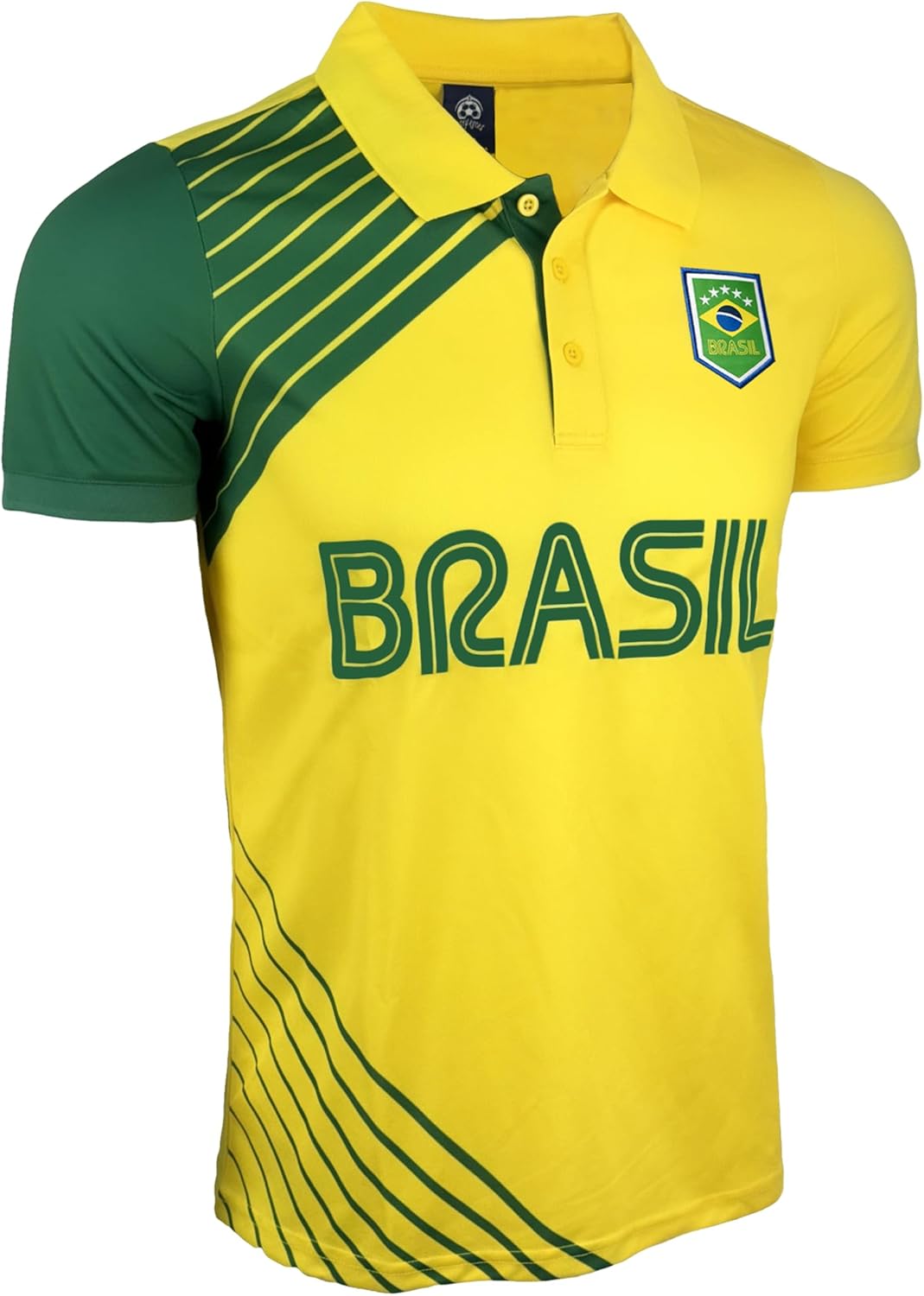 Just 4 Kicks Boy's Brasil Short Sleeve Shirt, Brazil Active Performance Shirts - Image 2