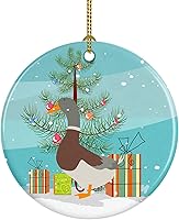 Vista 49 de Caroline's Treasures Bactrian Camel Adorno de cerámica de Navidad, decoración colgante de árbol de Navidad verde azulado para el hogar, vacaciones