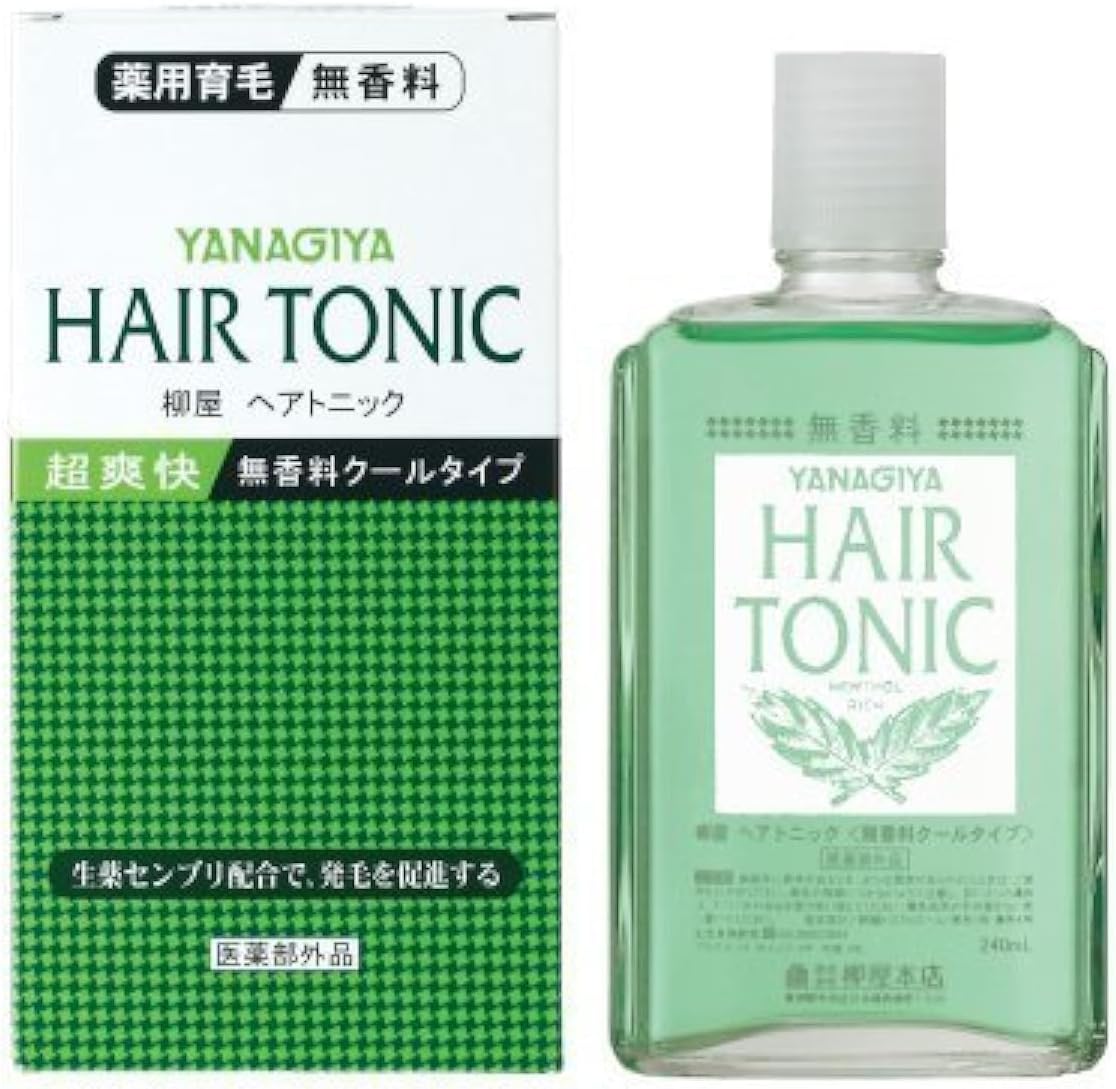 YANAGIYA Hair Tonic No Fragrance Cool 240ml (Japan Import)