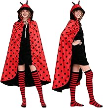 Ladybug Costume for Women Cosplay Carnival Cape with Ladybug Costume Set