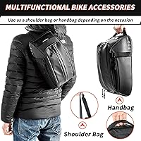 Vista 6 de ZIMFANQI Bolsa trasera para bicicleta reflectante, resistente al agua, bolsa de almacenamiento para maletero de bicicleta, bolsa de transporte