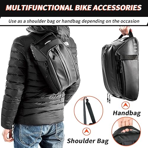 Miniatura 6 de ZIMFANQI Bolsa trasera para bicicleta reflectante, resistente al agua, bolsa de almacenamiento para maletero de bicicleta, bolsa de transporte