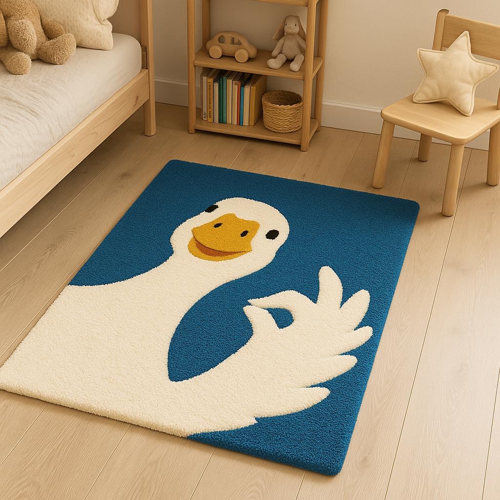 Ducky Approval Hand Tufted New Zealand Wool Wool Rug Wool Rug
