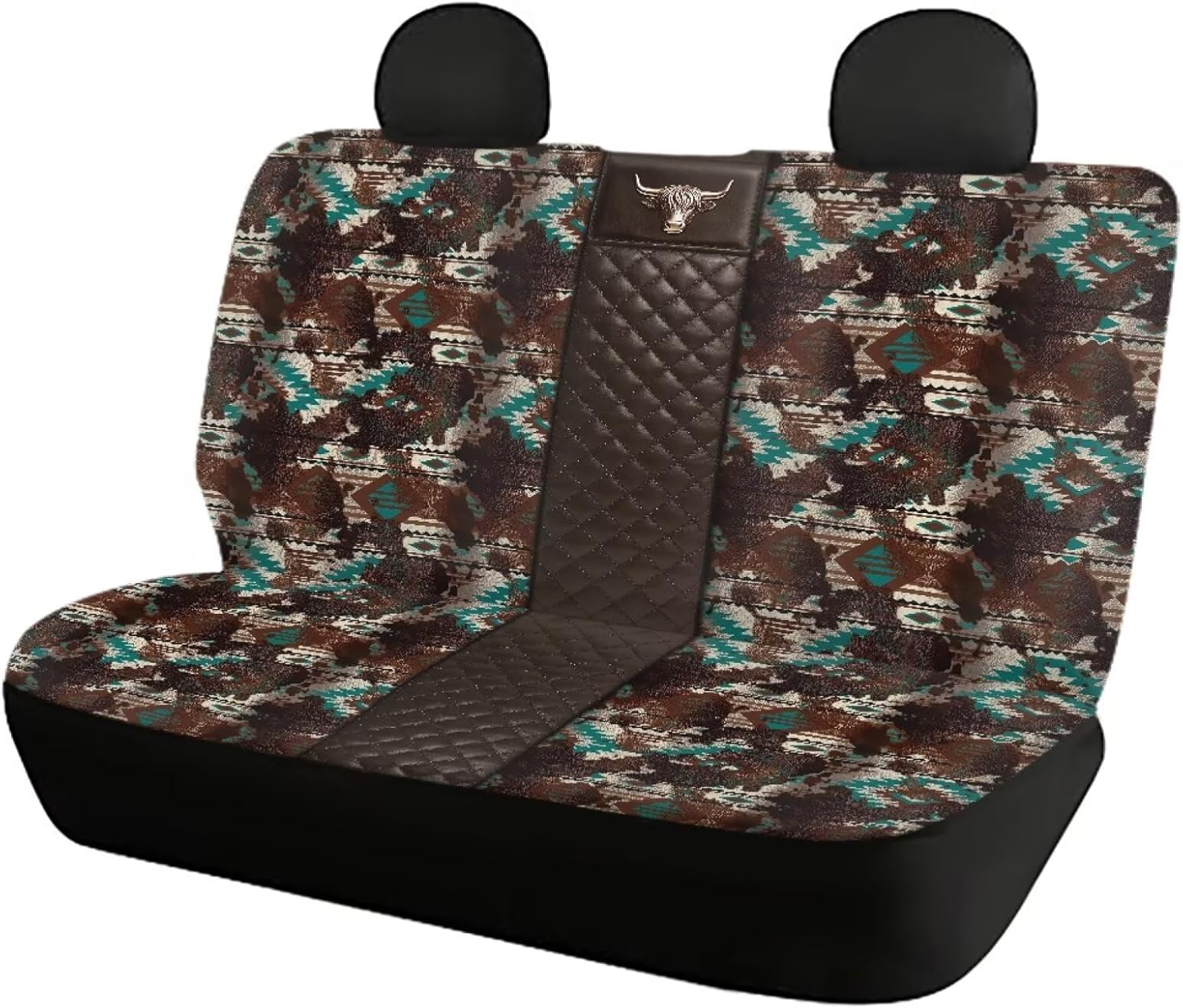 Howilath Bull Print Car Seat Covers Universal Fit Front & Rear Bench Seat Protectors Interior Accessories Set of 4 Fit SUV Sedan Truck image 2