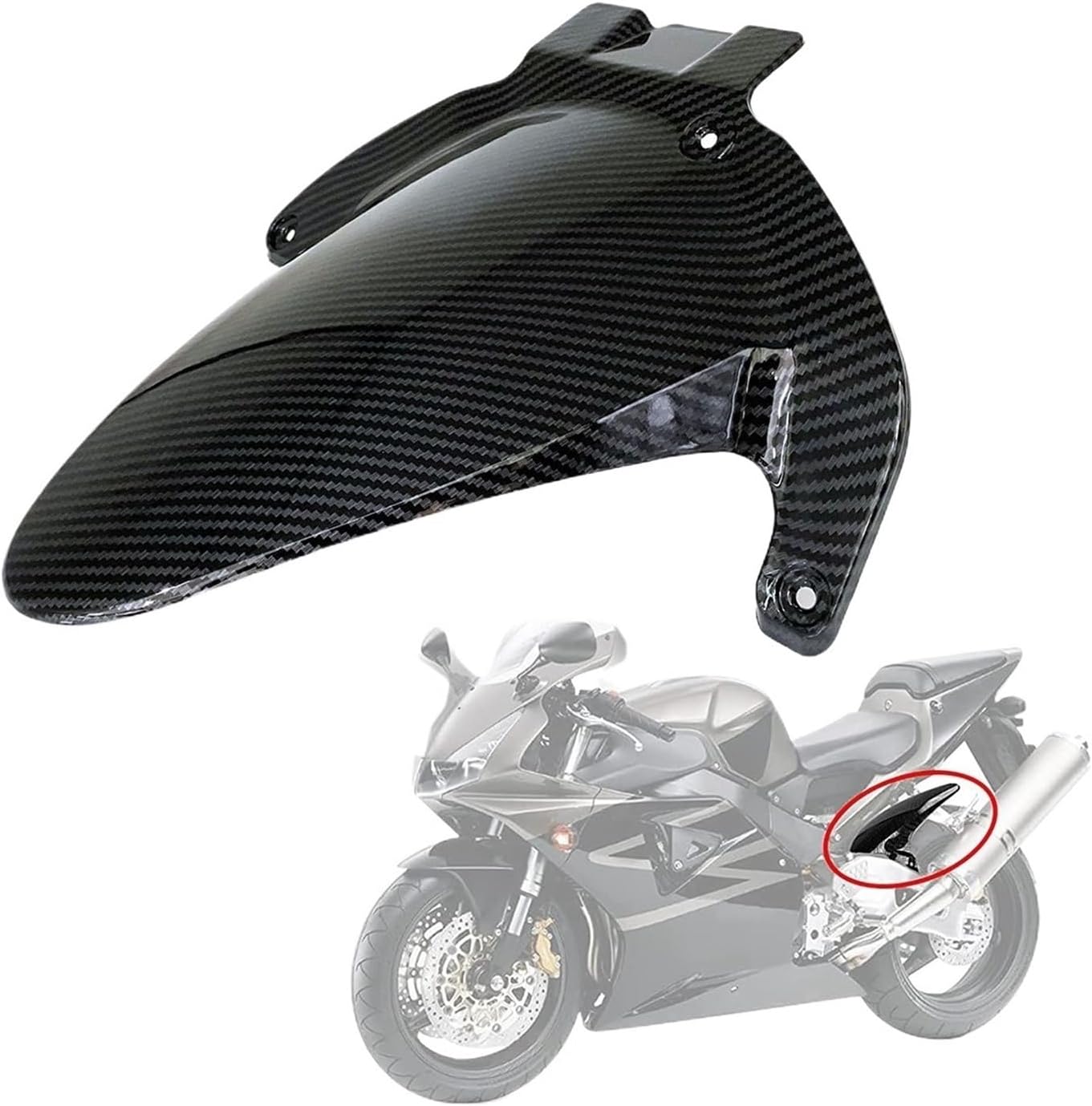 Fit For Honda CBR600RR CBR 600 RR F5 2007-2012 Motorcycle Wheel Hugger Mudguard Mud Splash Guard Carbon fiber pattern pattern pattern