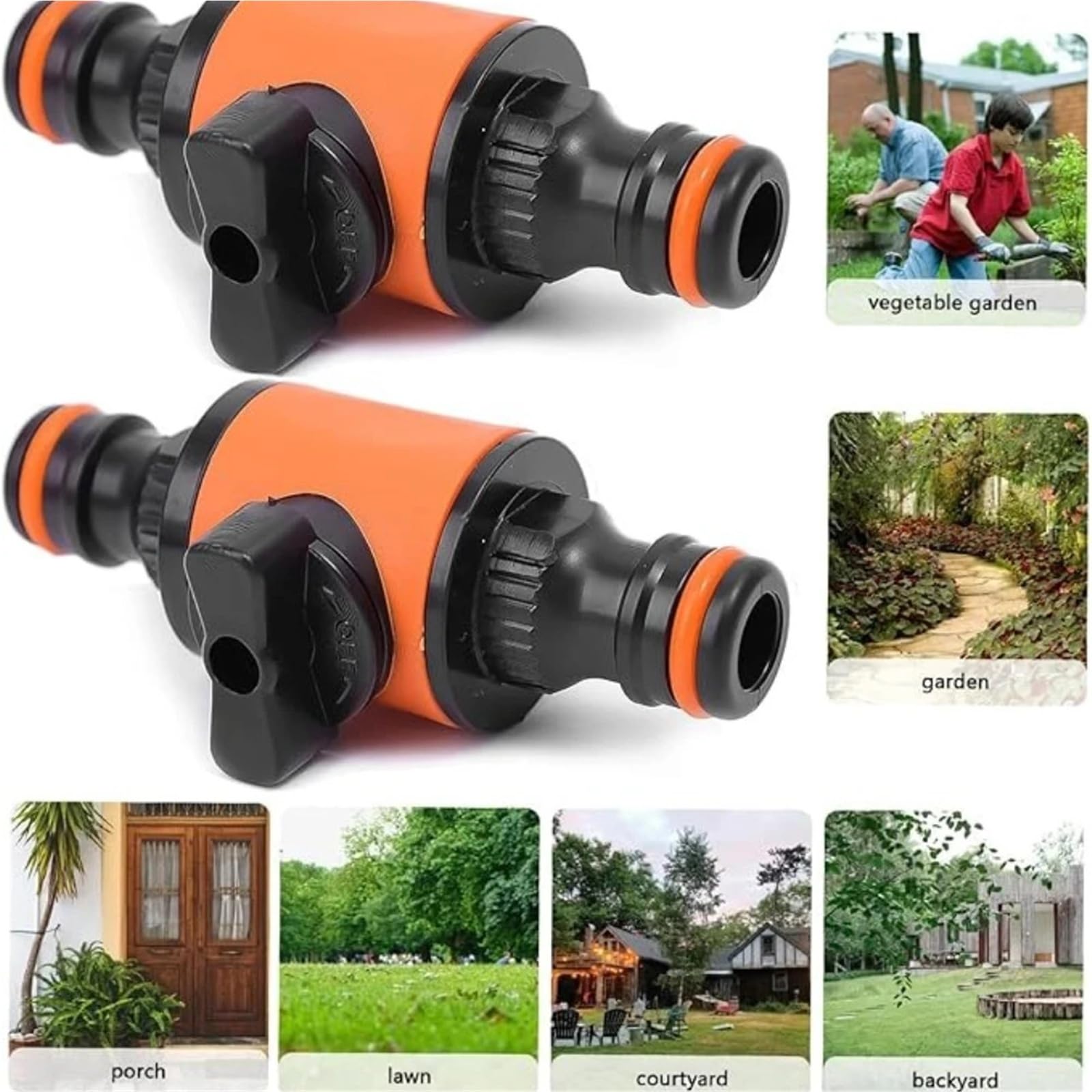 Schlauchverbinder Gartenschlauch-Absperr-Schnellkupplung | 1 9-teilige 16-mm-Ventilschalterbewässerung(3Set (9Pcs))