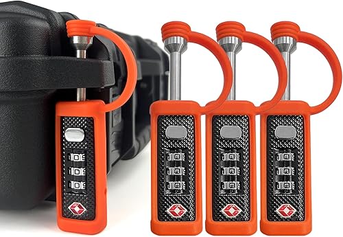 Miniatura 9 de Paquete de 4 cerraduras rígidas para rifles aprobadas por la TSA para armas de fuego, fundas de viaje para pistolas duras, fundas de viaje para