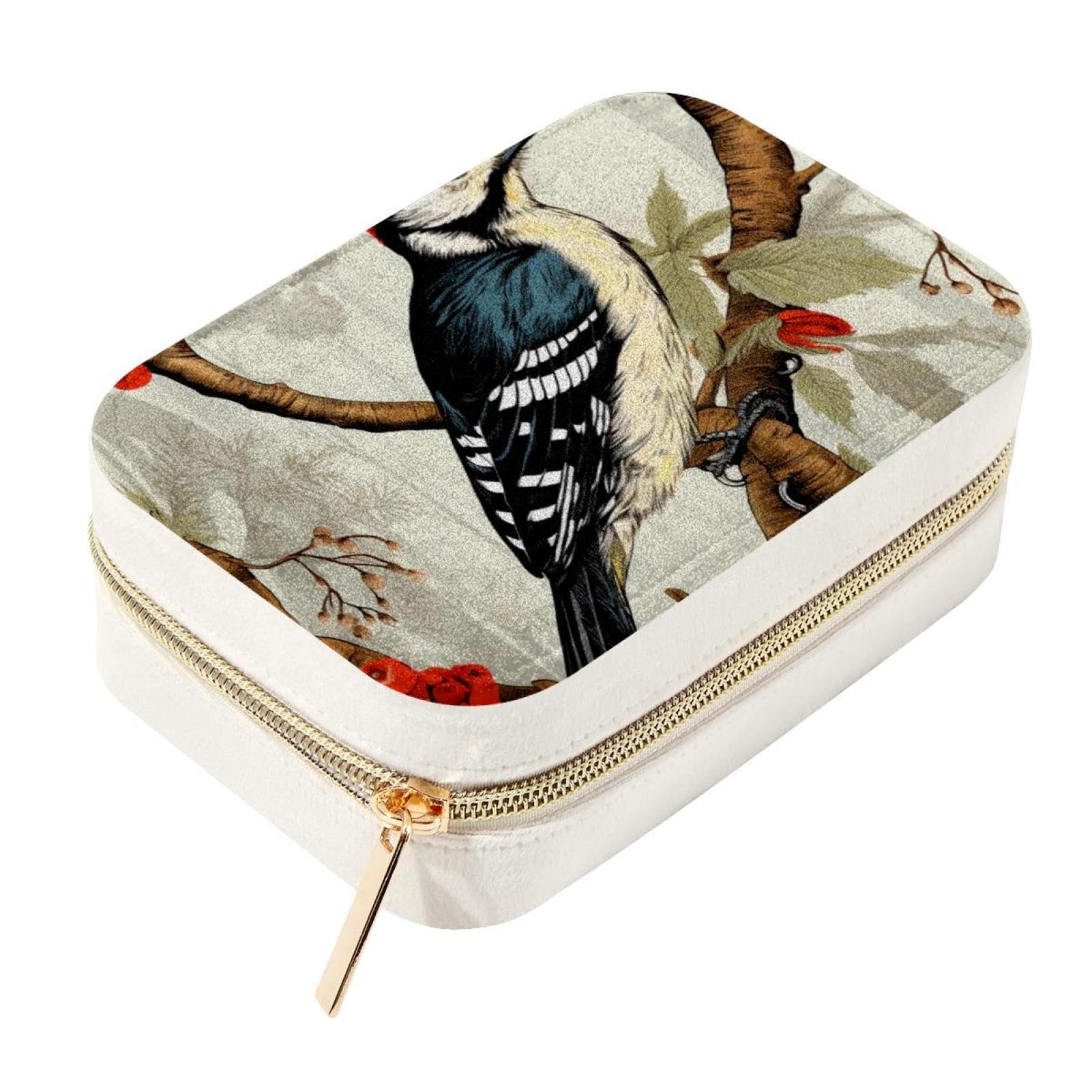 Boîte à bijoux Woodpecker étui de rangement portable de voyage