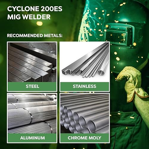 Miniatura 6 de Everlast Cyclone 200ES - Soldador MIG - 180 amperios, voltaje dual 110220 V, inversor IGBT, capacidad MIG y Stick
