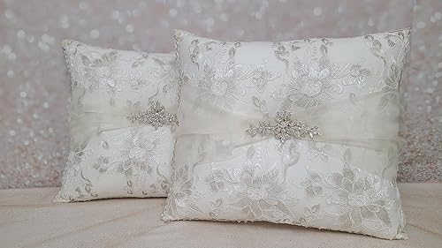 Miniatura 5 de A&C Quinceañeras and More Accesorios de boda Juego de almohadas, Álbum de Boda Libro de Visitas de Boda Almohada Cojines de Boda Almohadas