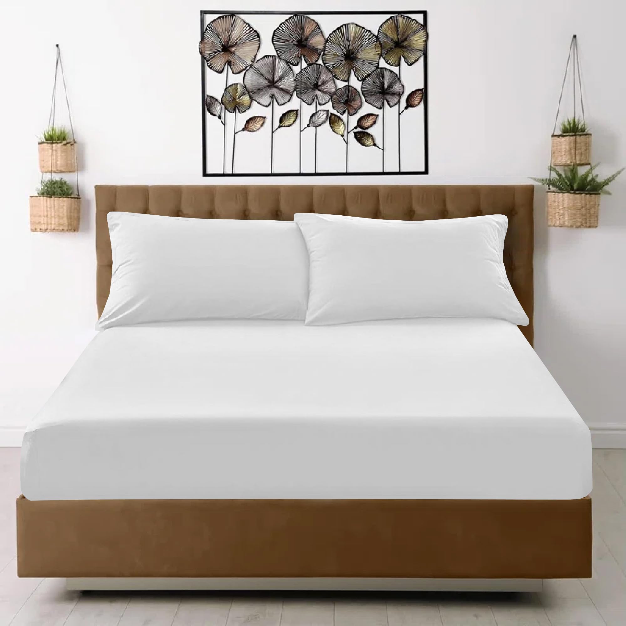 35cm Deep Fitted Sheet (White, Super King)