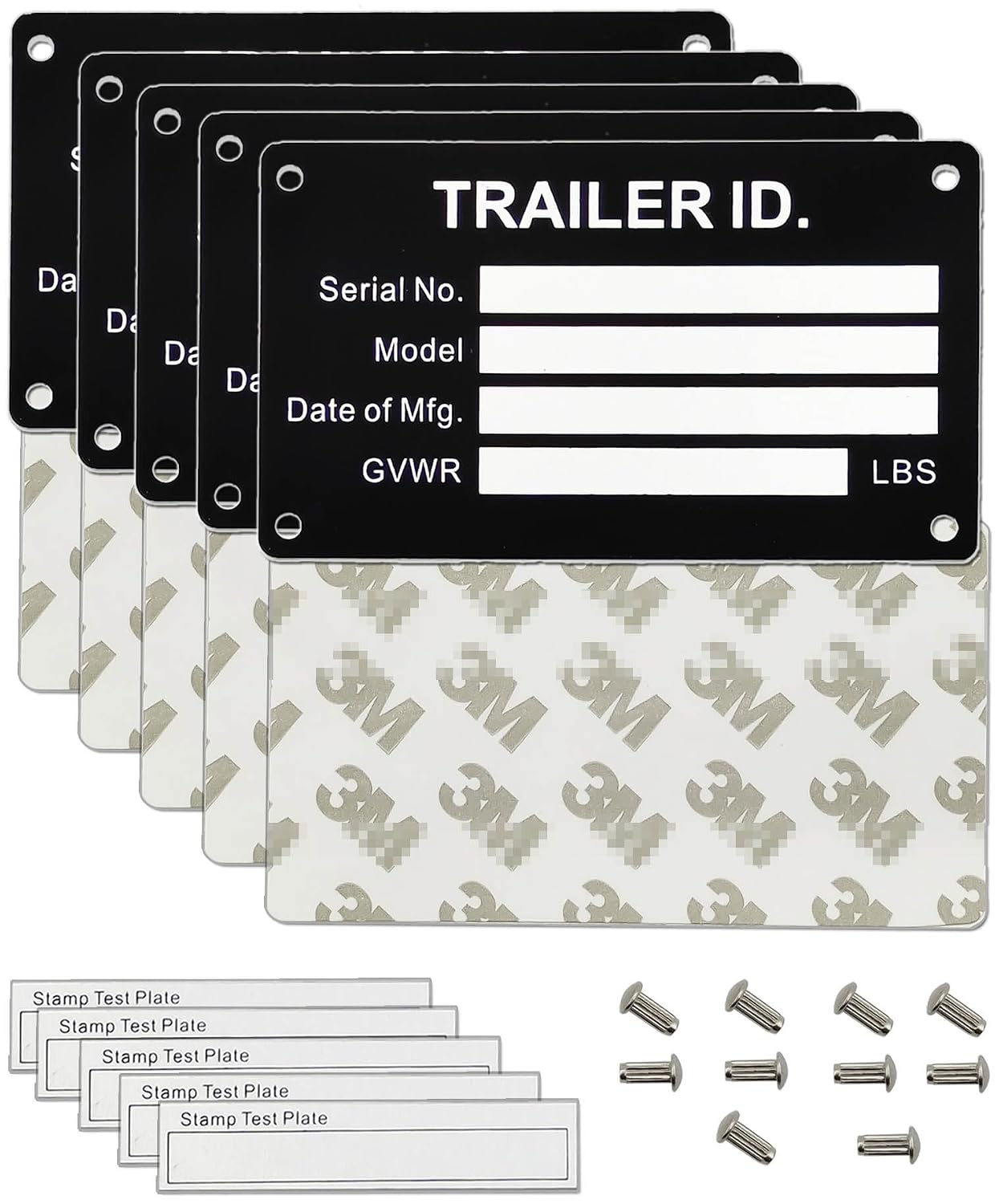 Blank Aluminum ID Plates, Metal Identification Plate, Serial Number Tag ...