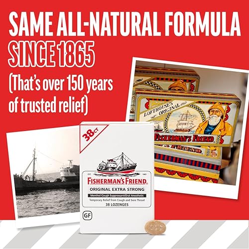 Miniatura 7 de Fisherman's Friend Gotas para la tos, supresor de la tos y pastillas para el dolor de garganta, cereza sin azúcar, 6.9 mg mentol, 480 gotas