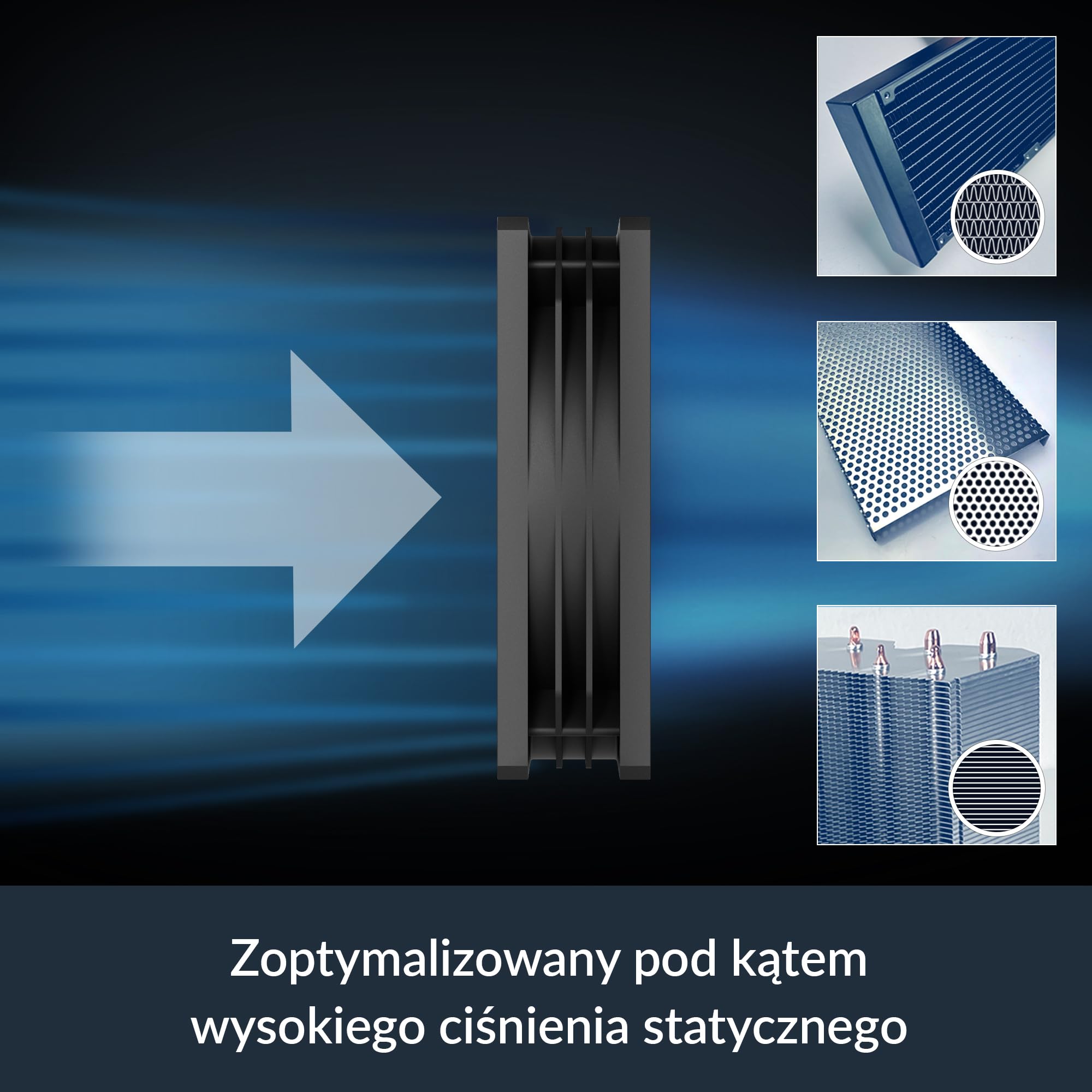 ARCTIC P9 Silent - Wentylator do komputera, 80 mm wyjątkowo cichy wentylator obudowy zoptymalizowany pod kątem ciśnienia statycznego, silnik wentylatora prawie bez dźwięku, 1900 rpm — czarny